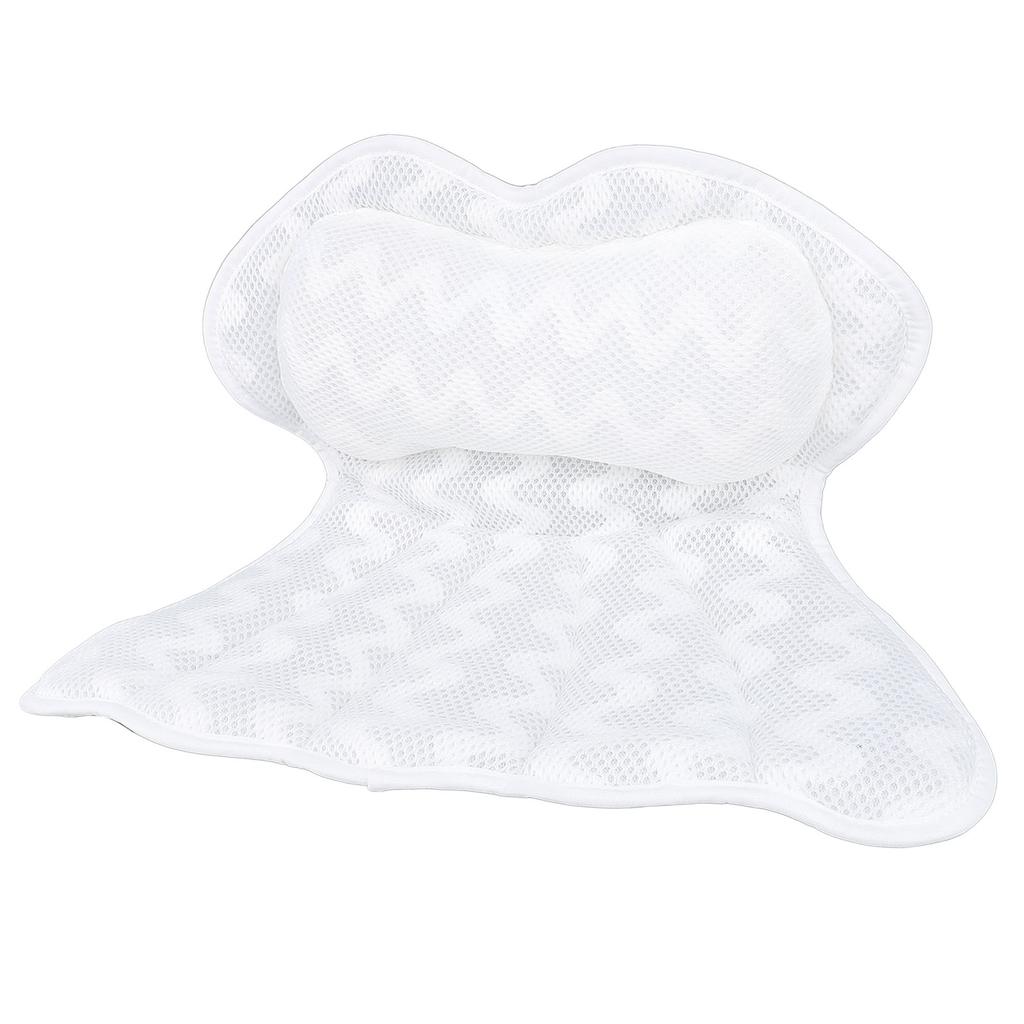 Подушка для ванны Подушка для ванны 4D дышащая сетчатая ткань Подголовник для ванны с 6 присосками для головы N