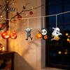 Halloween Decoration Pendant 6Pcs Wooden Hanging Decoration, Ghost Pumpkin Eyeball Ornament with Rope, Spooky Holiday Party Decor