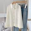 Shop Women Basic Blouse Shirt Ivory Dgb Wbl 4122
