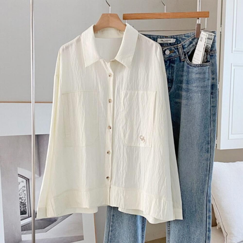 Shop Women Basic Blouse Shirt Ivory Dgb Wbl 4122