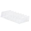 Clear Plastic Makeup Palettes Organizer Divided Sections Cosmetics Stand Rack Holder For Eyeshadows