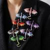 Zinc Zinc Zinc Alloy Crystal Wing Dragon Pin Colorful Rhinestone Animal Dragon Brooch  Daily Wear