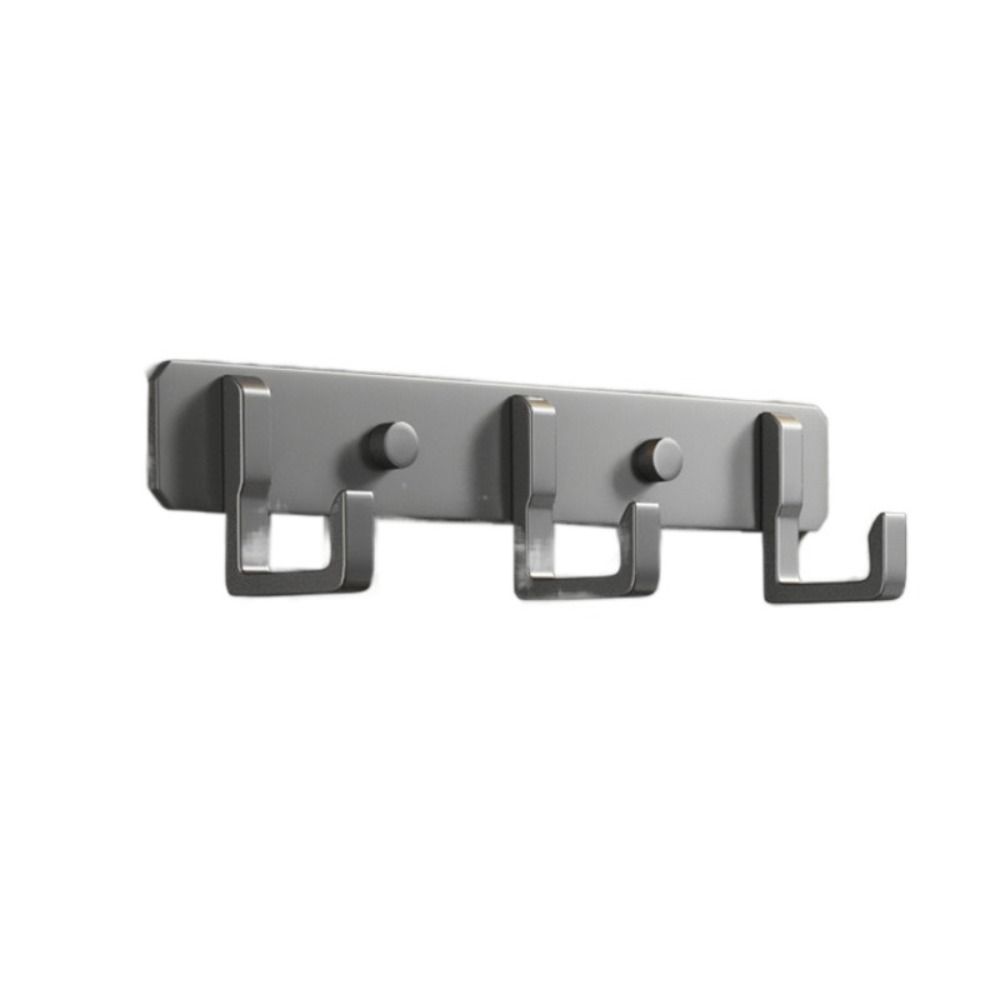 Black/White/Grey Towels Robe Hook Wall Hanging Door Back Clothes Hook Space Aluminum Row Hook Home