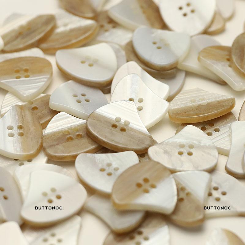 Четыре глаза и полукруглые полимерные пуговицы Женские пуговицы для шерстяного пальто Двусторонние пуговицы для шерстяного пальто