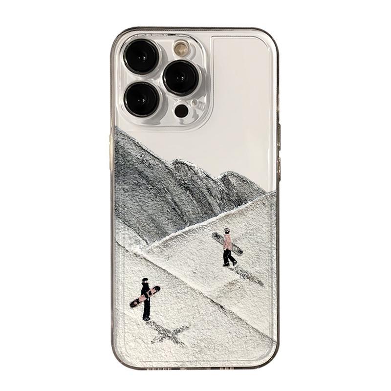 Чехол для лыж Звезды Мягкий чехол для iPhone 17 16 16e 14 13 12 Mini 11 15 Pro Max X XR XS 13Pro 17 Air Противоударный чехол-подушка Funda