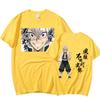 Anime Demon Slayer Shinazugawa Sanemi Cartoon Printed T-Shirt Manga Kimetsu No Yaiba Short Sleeves T Shirt Casual Cotton Tee Shirts Unisex Streetwear