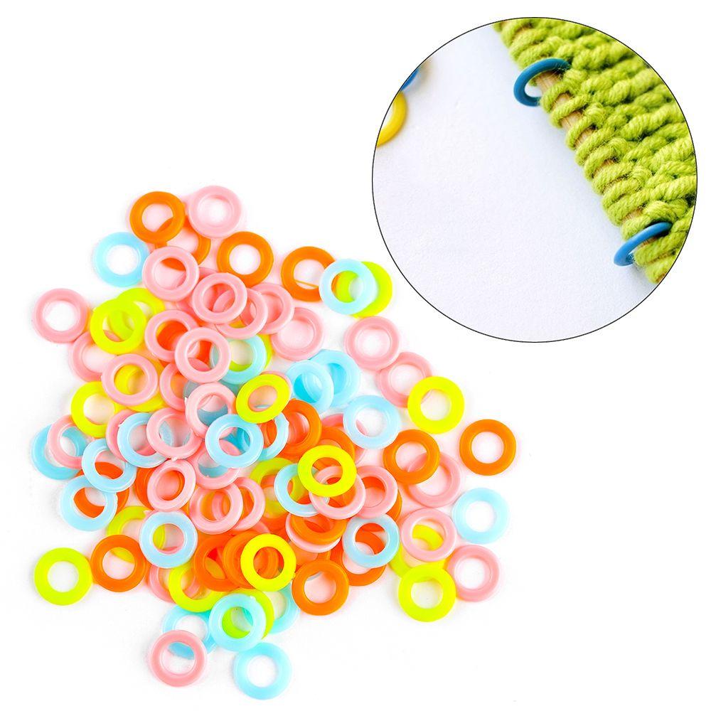 Latching Sewing Accessory Plastic Locking Stitch Markers Knitting Tool Crochet Ring Mark Circle