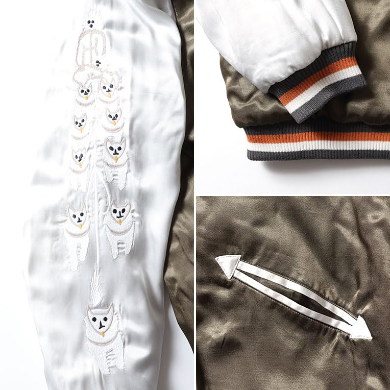 ДВУСТОРОННЯЯ СУВЕНИРНАЯ КУРТКА 51390 [Хьюстон] (АЛЯСКА) (M, ЧЕРНЫЙ И ТЕМНО-СИНИЙ)