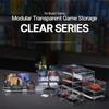 BoardM Clear Series Board Game Accessories Set - 4 Packs of Connectable Card Tray, Mini Card Deck Holder, Token Tray, Cards Holder Stand