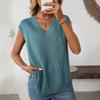 Women's Summer New V-neck Sleeveless Casual Loose Pullover Sweater Vest