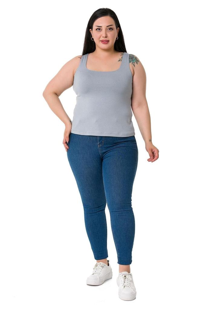 Women's Style Big Size Body Plus Size Strappy Half Lined Viscose Mink Body