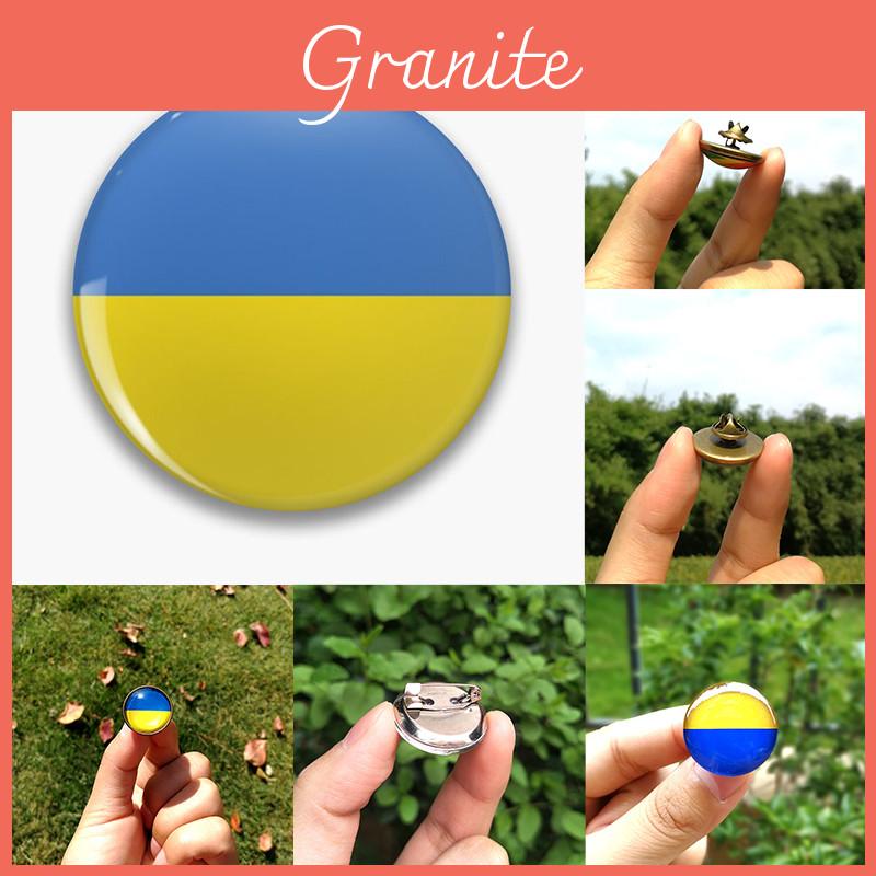 Beautiful Ukraine Flag Button Badge For Peace And War Support