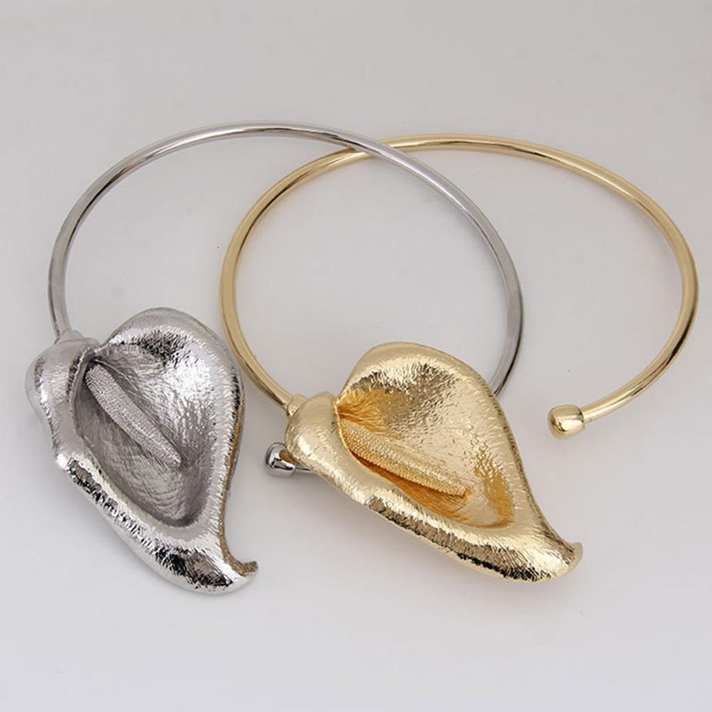 Элегантное металлическое колье-чокер, винтажное металлическое колье в форме цветка, элегантный цветочный открытый чокер, аксессуары для вечеринки