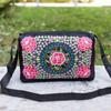 Embroidered Crossbody Bag, Women's Canvas Shoulder Bag, Stylish Travel Crossbody Bag, Women's Purses