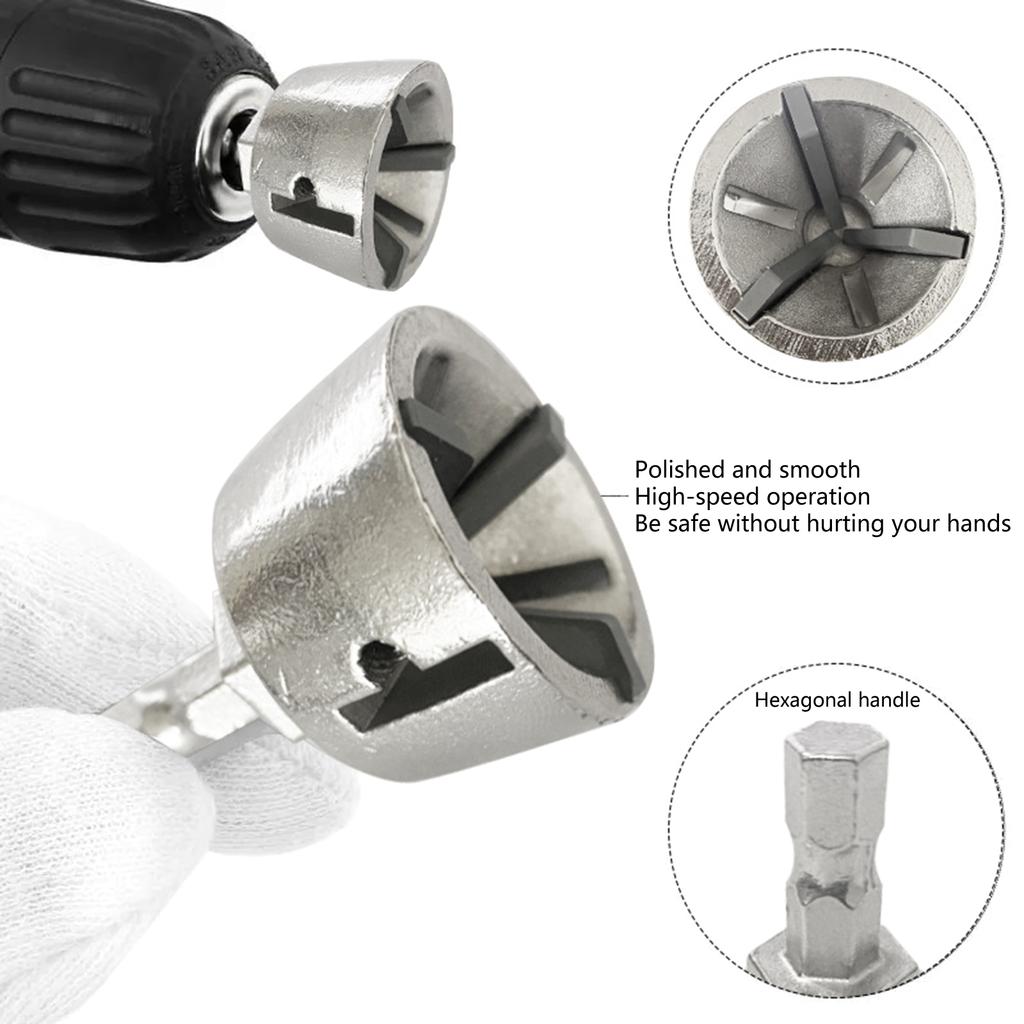 Набор инструментов для снятия заусенцев по металлу с шестигранной ручкой, сверла для снятия заусенцев, противоскользящий инструмент для снятия фасок, инструмент для снятия заусенцев по смоле