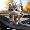 Yousheng Cat Animal Pendant Hanging Ornament with Lanyard Easy To Hang Realistic Looking Adorable Animal Rearview Mirror Ornament