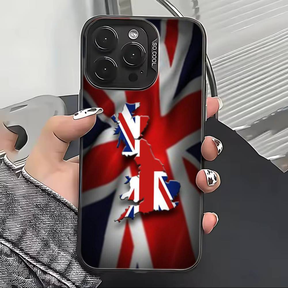 England F-Flag Football matches Phone Case For iPhone 17,16,15,14,13,12,11 Plus,Pro Max,XS,Colored Silver Plated Inside Cover