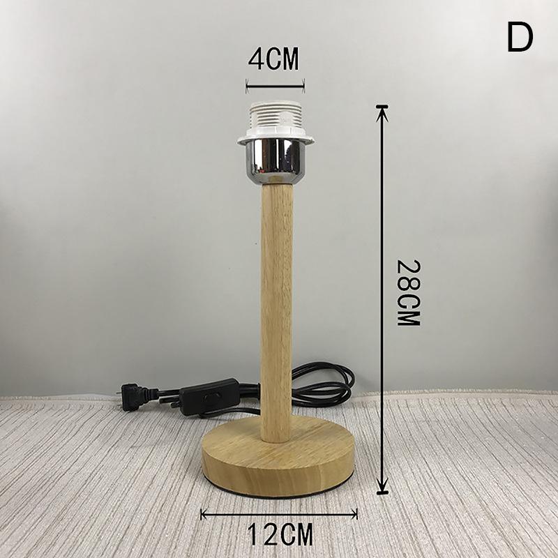 E27 патрон лампы круглый твердый деревянный держатель с шнуром включения выключения для настольной лампы прикроватный держатель лампы для домашнего освещения