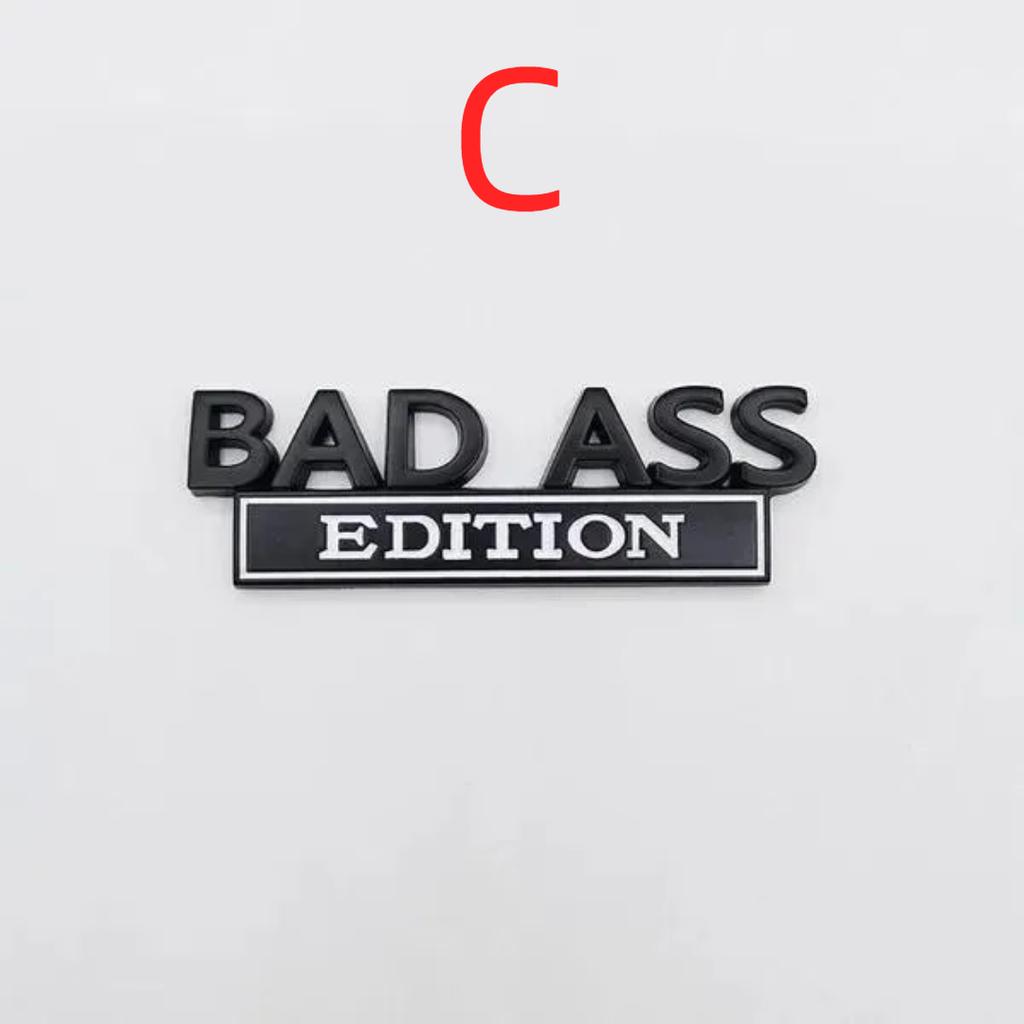 Car BAD ASS Edition Metal Emblem Badge Sticker For Jee/p Gr/and Ch/erokee Lib/erty P/atriot Ren/egade Fo/rd F-150 F250 F350