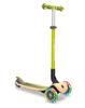 GLOBBER Kickboard Flash Glowing 3 Wheel Wood Deck Foot Brake Outdoor Play Children Vehicle Kick Scooter Lime Green WLGB436106