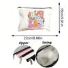 Simple "In My Teacher Era" Pattern Makeup Bag, Portable Travel Pouch Cosmetics Storage Bag, Toiletry Bag For Teachers Gift