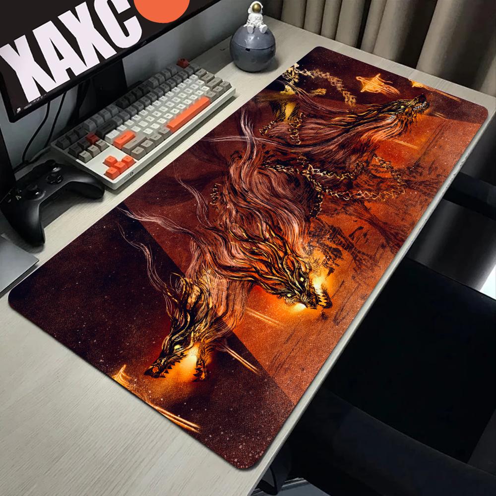 HD Printing Mouse Pad Game Monster Hunter Wilds Mouse Pad Natural Rubber Keyboard Desk Mat Computer Gaming Accessories