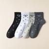 10 Pairs of Female Autumn and Winter Lovely Polka Dot Bow Lace Mid Tube Socks