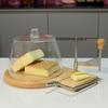 Yousheng Cheese Curler Wheel Slicer Stainless Steel Cheese Shaver Cutter Hard Cheese Chocolate Beech Wood Base Flower Maker Tool