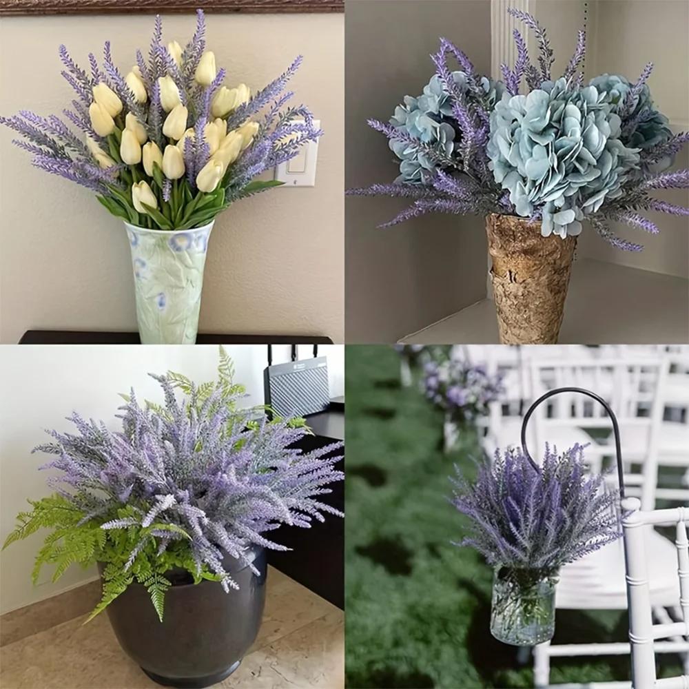 Plastic Provence Lavender Wedding Fake Plants Gifts Artificial Flowers  Table Decoration