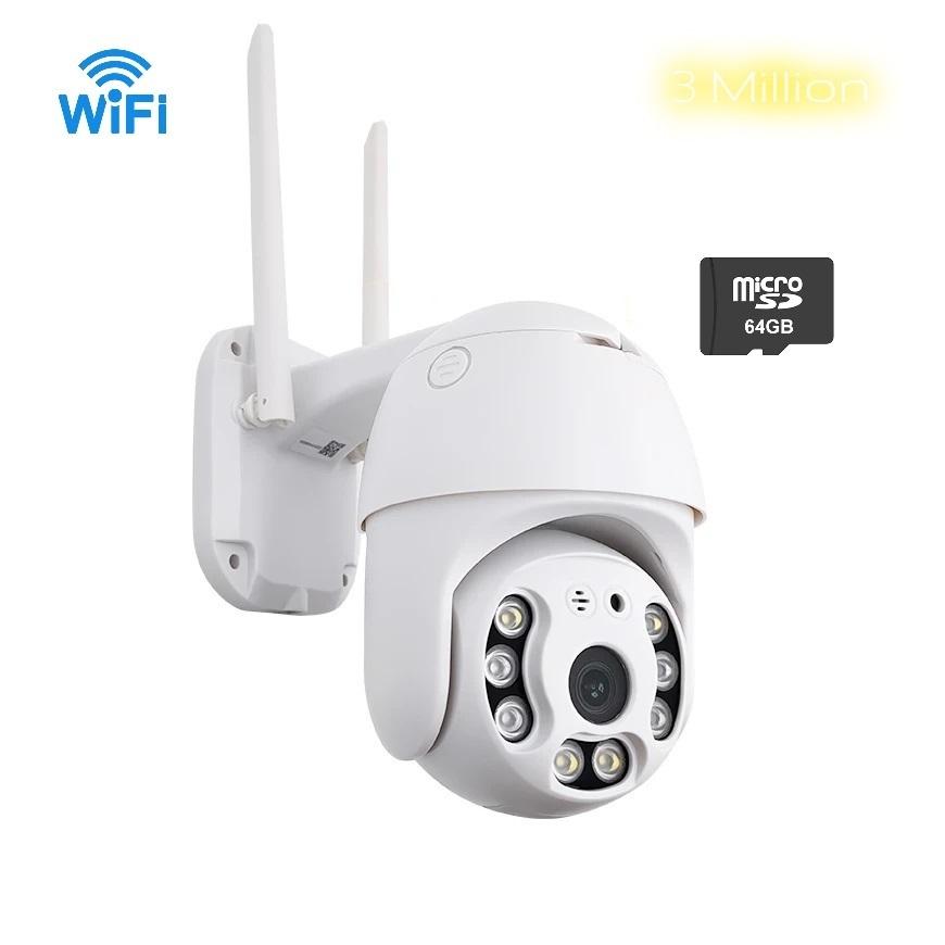 Smart Outdoor Home WiFi IP Monitoring Cam, Full Color Night Vision Function for CCTV Security Protection