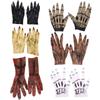 Plush Werewolf Vinyl Gloves Werewolf Makeup Party Props Creative Halloween Cosplay Gloves  Festival