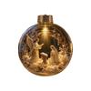 LED Warm Lights Transparent Snow Scene Bauble 3D Christmas Hanging Bauble  Christmas Tree Decor