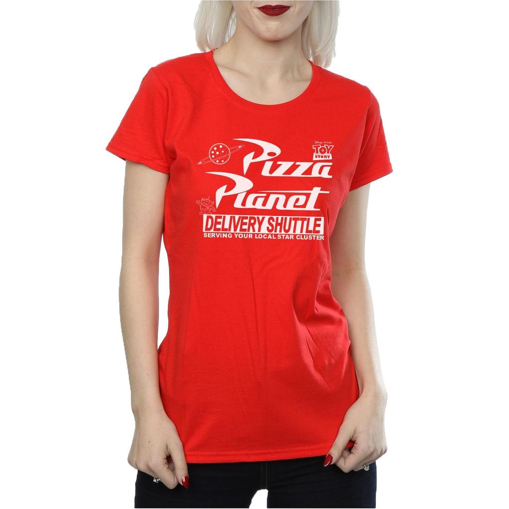 Disney Womens/Ladies Toy Story Pizza Planet Logo Cotton T-Shirt