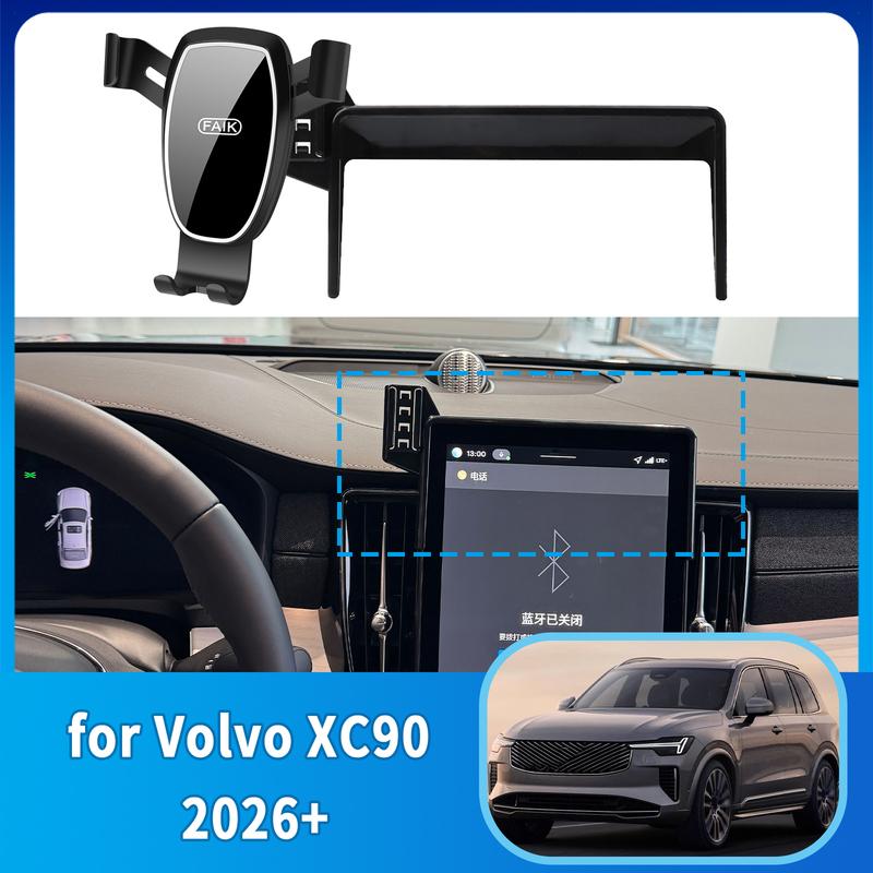 Автомобильный держатель для мобильного телефона подходит для Volvo XC90 2026+ Навигационная подставка Автомобильный GPS-кронштейн Аксессуары