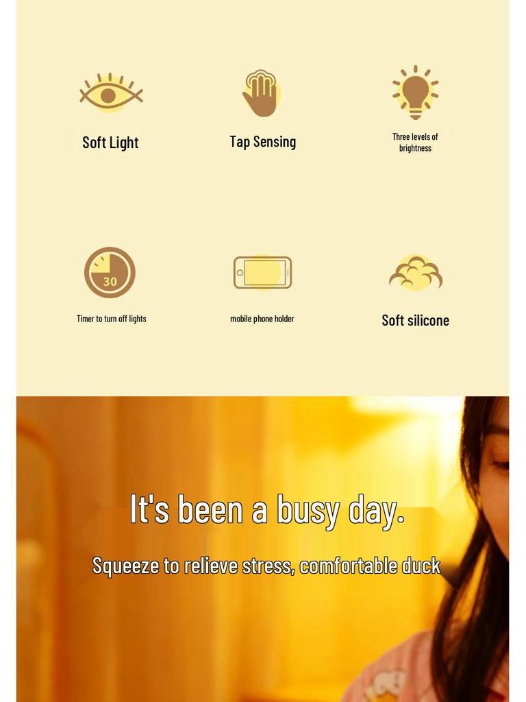 Silicone Duck Night Light: Soft Glow, Eye-Friendly Bedside Lamp