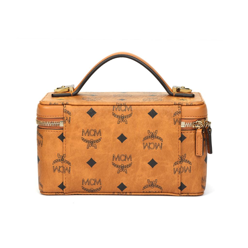 MCM Классическая кожаная косметичка с монограммой Женские сумочки Коричневый MWRAAVI01CO001