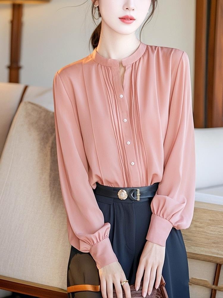 Chiffon Long Sleeve Women's Blouse - Early Autumn 2025 Chic, Trendy Design