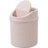 Plastic Mini Desktop Trash Can with Swing Lid, Tiny Swing Top Garbage Can, Pink