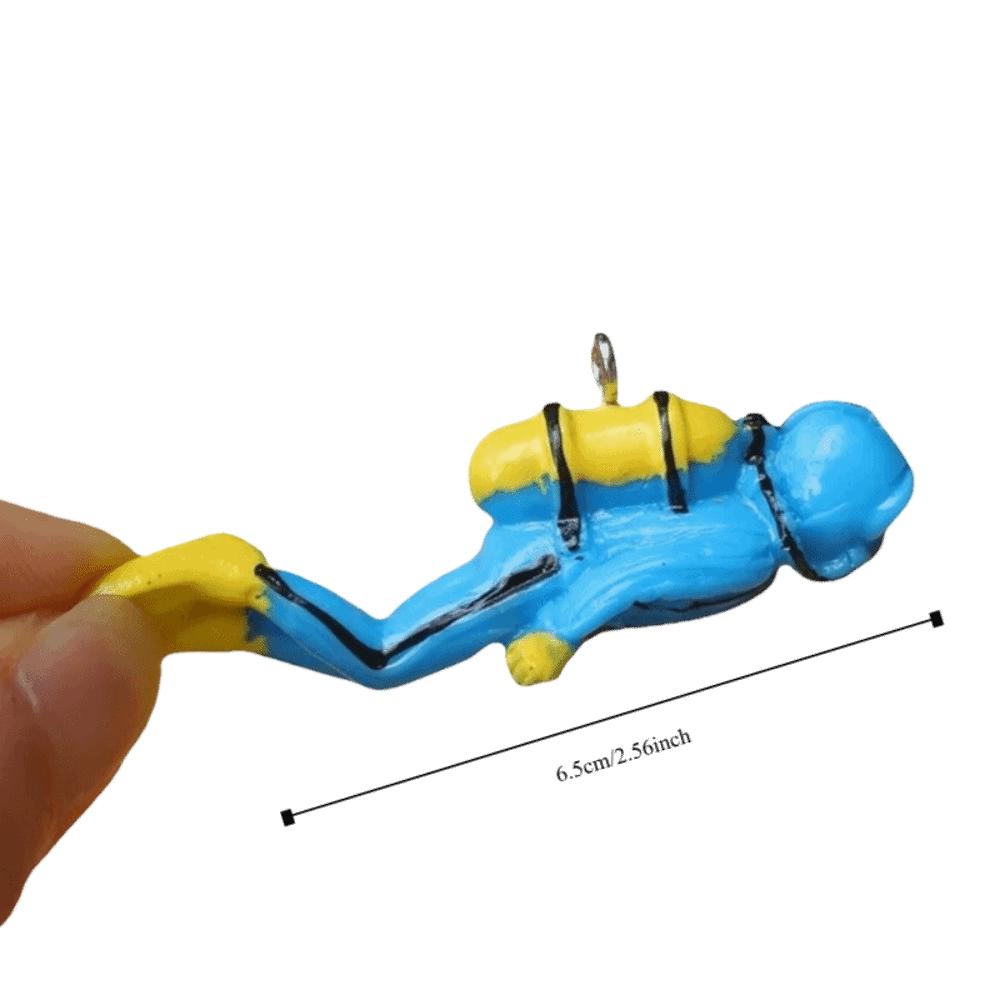 Маленький плавающий шар Декорация для аквариума Симуляция дайвера Подводное украшение Подводный мир