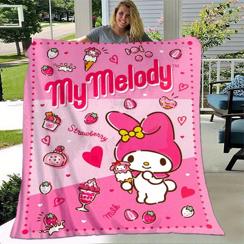 1pc. Cute My Melody Strawberry Theme Blanket - Perfect for Home, Office, Outdoor Use, Gift Idea, Suitable for All Seasonsz041791