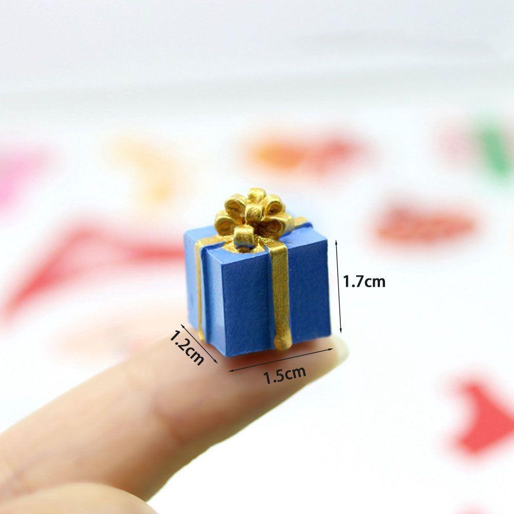 And Cute Simulation Decoration Accessories Christmas Gift Box Miniature Resin Jewelry 1/12 Scale