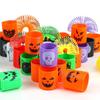 12 PCS Random Halloween Magic Spring Coil Toys Educational Fun Layered Mini Rainbow Circle Children's Christmas Party Toy Gifts