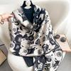 24 Autumn and Winter Star Bear Scarf Women's Warm Fashion Versatile Imitation Cashmere Thickened Scarf High Sense