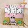FUNNY Cartoon KKETNIPZ Cushion Cover Silky Short Plush Invisible Zipper Dustproof Sofa Pillow Case for Home Decor