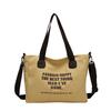Tote Bag Female Student Large Capacity Canvas Bag Letter Simple Shoulder Messenger Bag Female