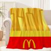Модная милая плед с логотипом M-Mcdonalds, смешной, плюшевый, для сна, дивана, коврик для гостиной, офиса, спальни, подарок на день рождения, для дома, путешествий, детям