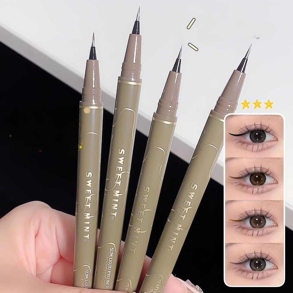 Slim Liquid Silkworm Waterproof Quick-drying Brown Non-smudged Liquid Eyeliner Pen Eye Makeup Eyeliner