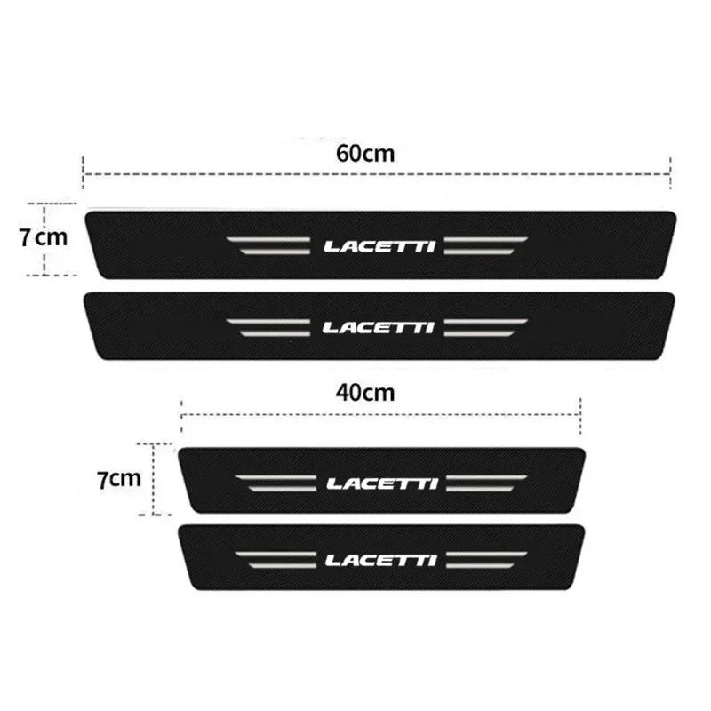Luminous Car Door Sill Scuff Plate Waterproof Stickers For Chevrolet LACETTI Rear Trunk Bumper Anti-Scratch Protective Decals