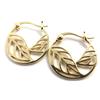 [M5582] - Gold Plated Hoop Earrings 'Choreography' (1.6 Cm)