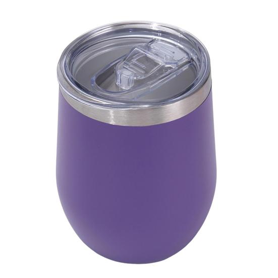 Stainless Steel Wine Cup with Leak-Proof Lid Hot Cold Drinks Portable Travel Cup Anti-Slip Design Insulated Thermal Mug